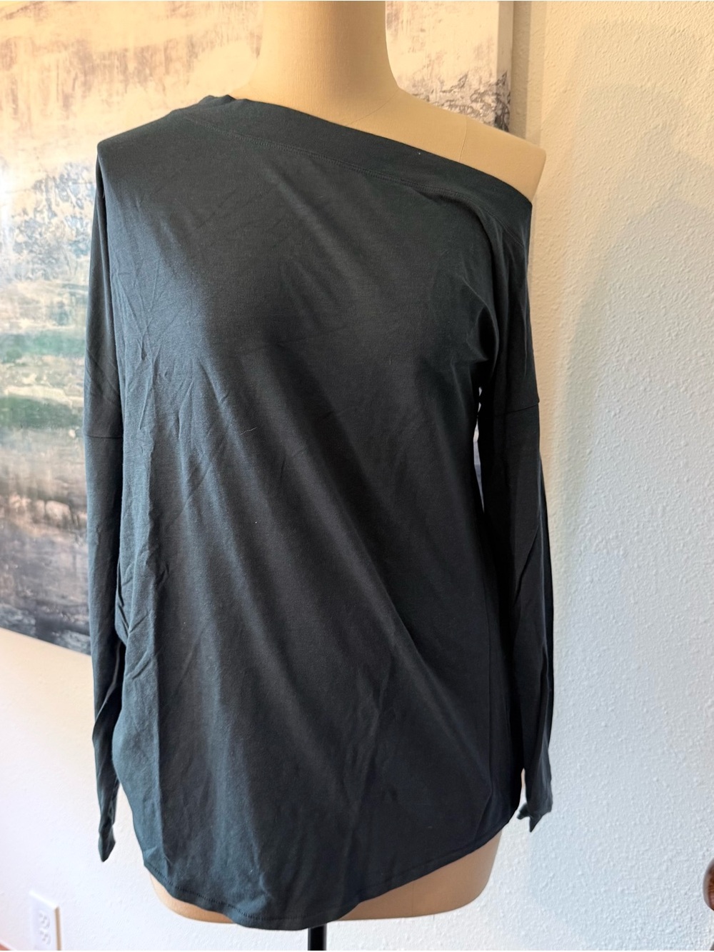 Universal Standard Dolci Off-Shoulder Long Sleeve Top - Dark Teal 2xs